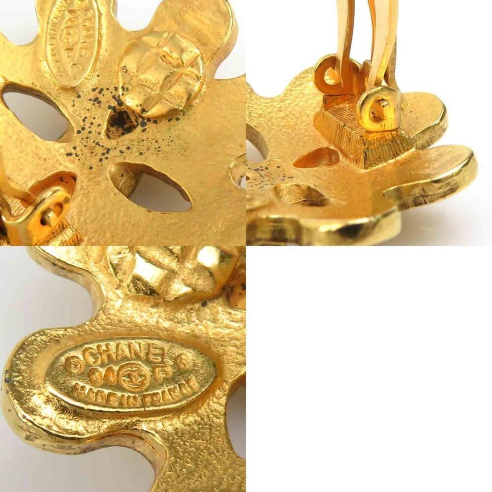 CHANEL Gold Logo Earrings - Picture 5 of 5